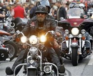 Australia: Bikers are detained during the major drug raid.